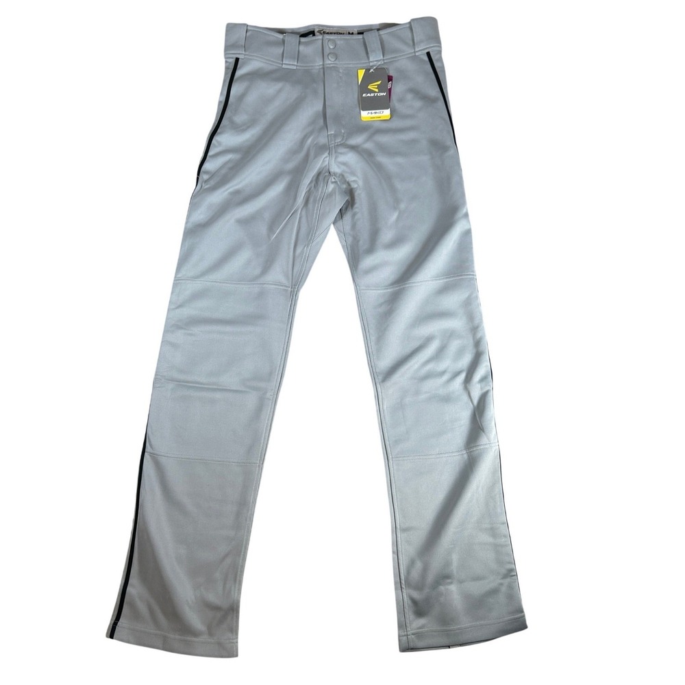 Easton Mako 2 Piped Baseball Pants Mens Medium Gray Black A167101GYBKM NWT
